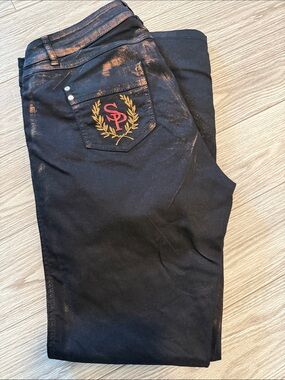 Sportalm Black Metallic Skinny Jeans